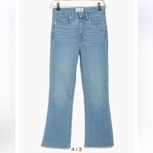 Frame Le Crop Mini Boot Denim Light Blue Flare Jeans size 24